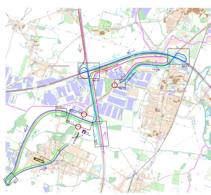 Ilustracja zmian w ruchu drogowym ronda tynieckiego